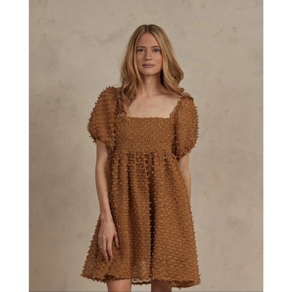 Noralee Luna Dress Women's Golden Popcorn Woven Fabric Size Medium - Picture 1 of 8